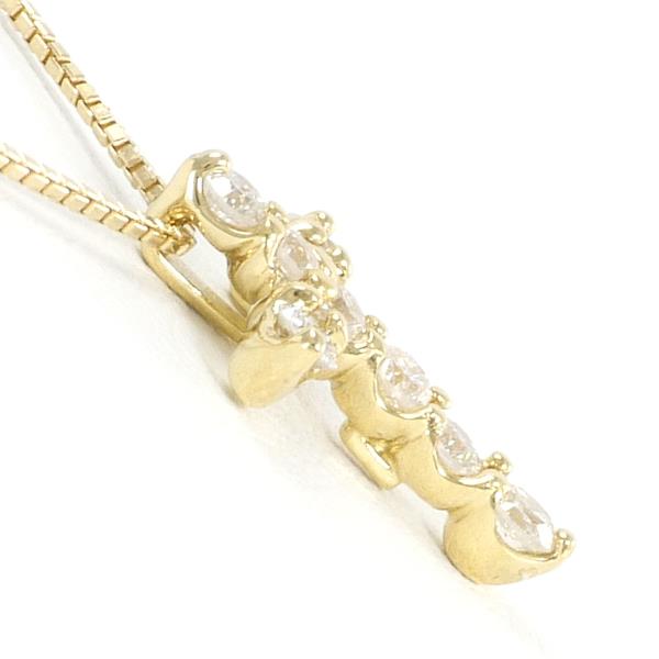 K18 Yellow Gold Diamond Necklace in Excellent Condition