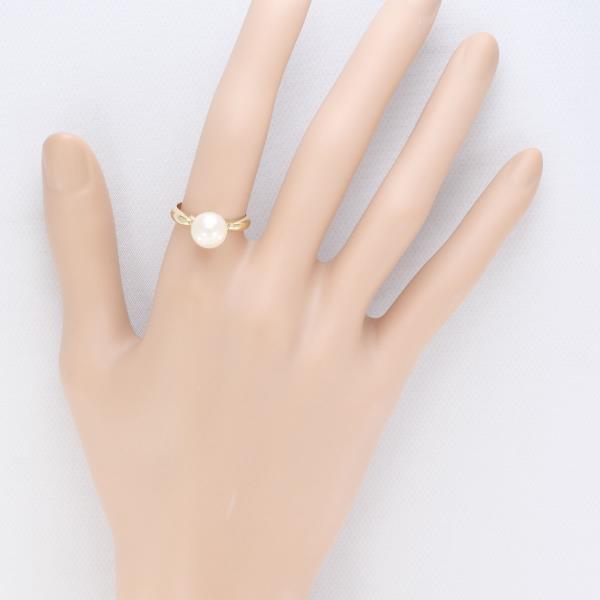 K18 Yellow Gold Pearl Ring 10.5