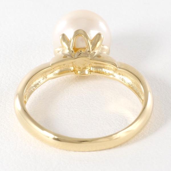 K18 Yellow Gold Pearl Ring 10.5