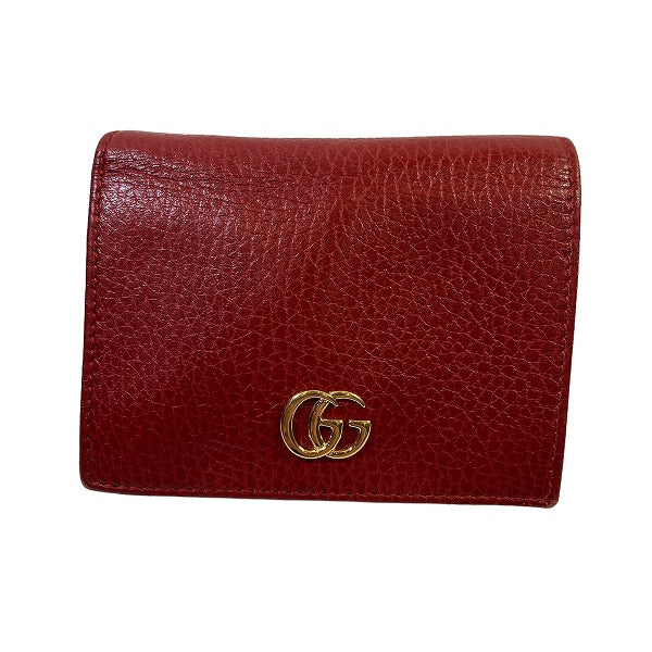 Gucci GG Marmont Leather Bifold Wallet 456126 in Good Condition