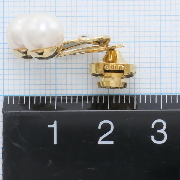 PT850 Platinum K18 Yellow Gold Pearl Pin Brooch