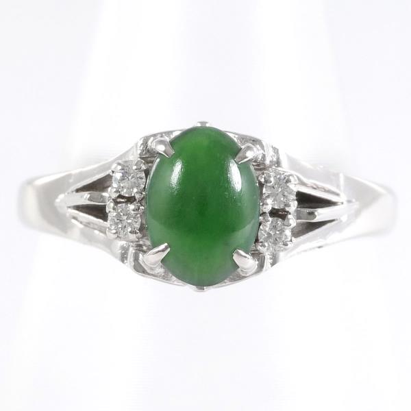 PT900 Platinum Nephrite Ring in Excellent Condition