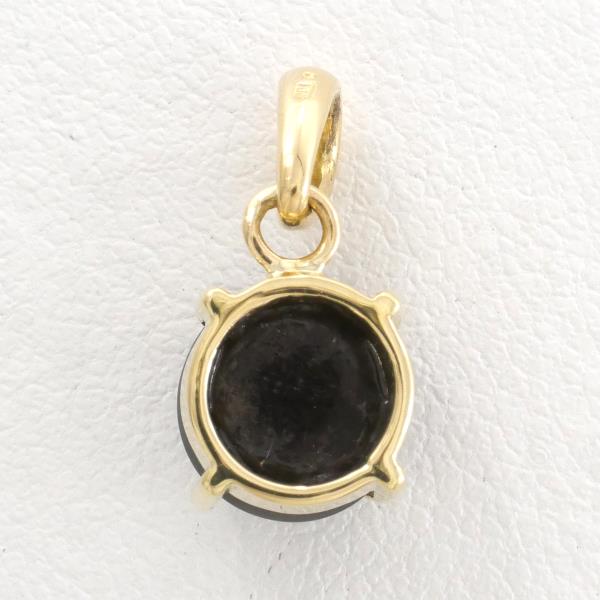 K18 Yellow Gold Black Star Sapphire Pendant