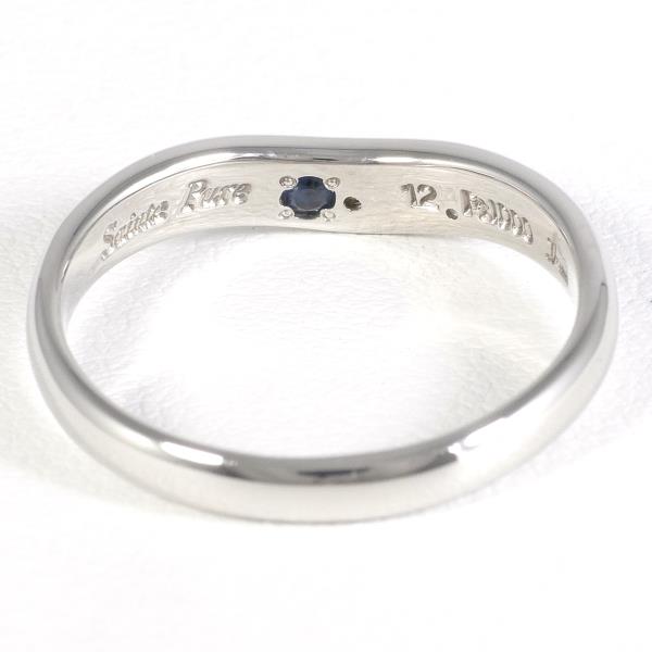 Saint Pure PT1000 Platinum Ring with Diamond and Sapphire, Size 12.5 in Excellent Condition