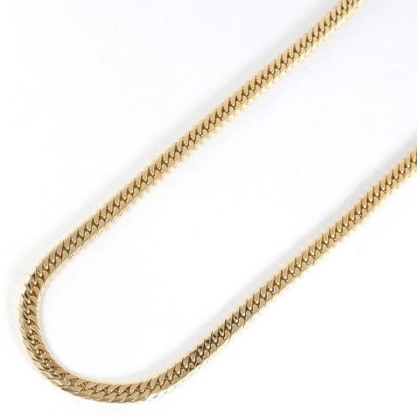 K18 Yellow Gold Necklace 50cm 6-Sided Double in Excellent Condition