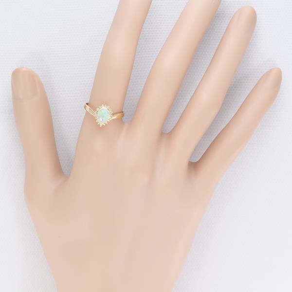 K18 Yellow Gold Opal Diamond Ring