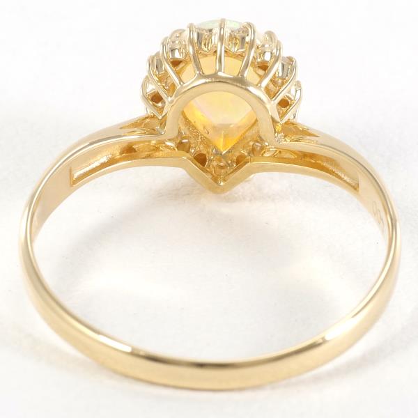 K18 Yellow Gold Opal Diamond Ring