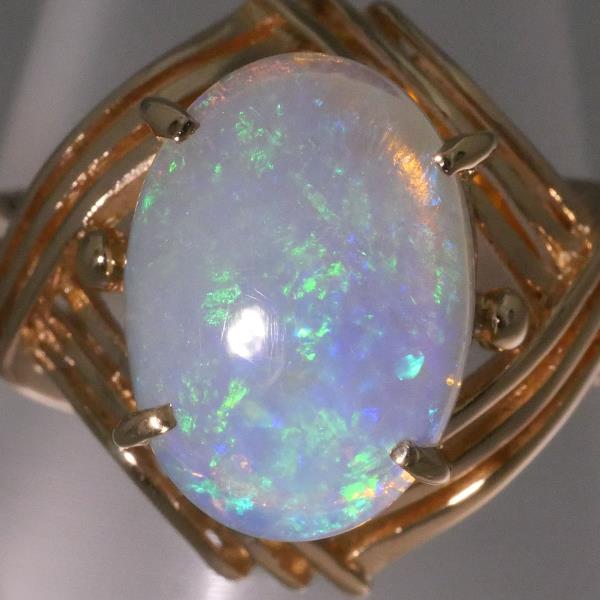 K18 Yellow Gold Opal Ring Size 12 in Excellent Condition