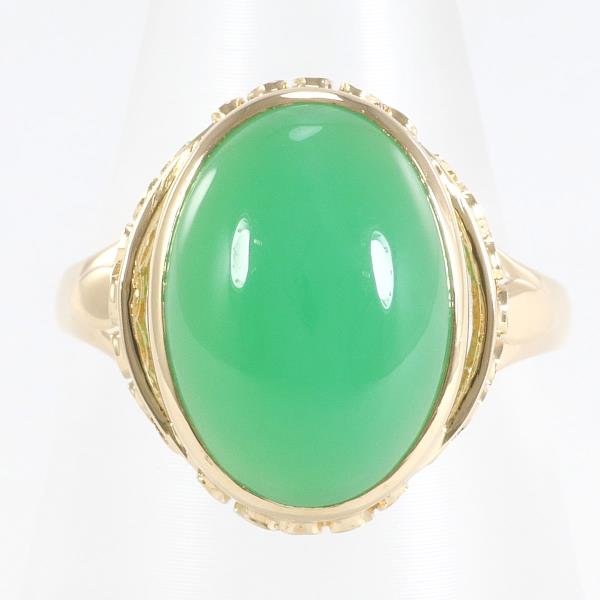 K18 Yellow Gold Chrysoprase Ring