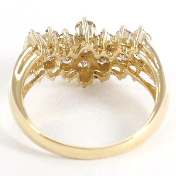 K18 Yellow Gold Diamond Ring 11 Size in Excellent Condition