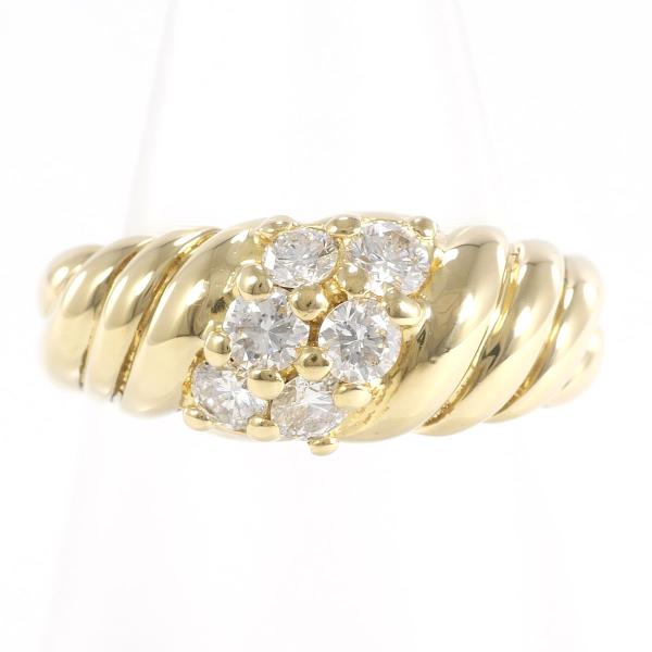 K18 Yellow Gold Diamond Ring 11.5