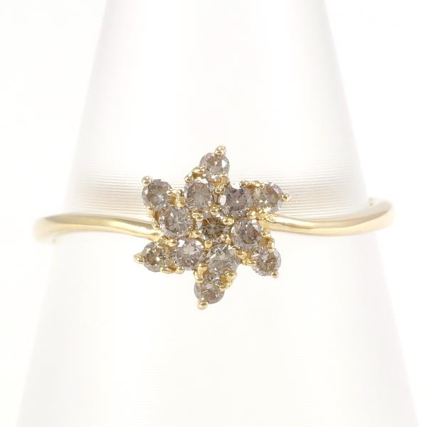 K18 Yellow Gold Brown Diamond Ring