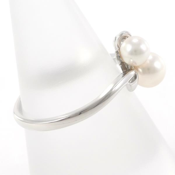 Mikimoto K18 White Gold Pearl Ring 13.5 in Excellent Condition