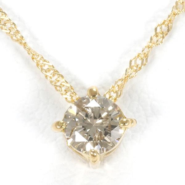 K18 Yellow Gold Necklace with Brown Diamond