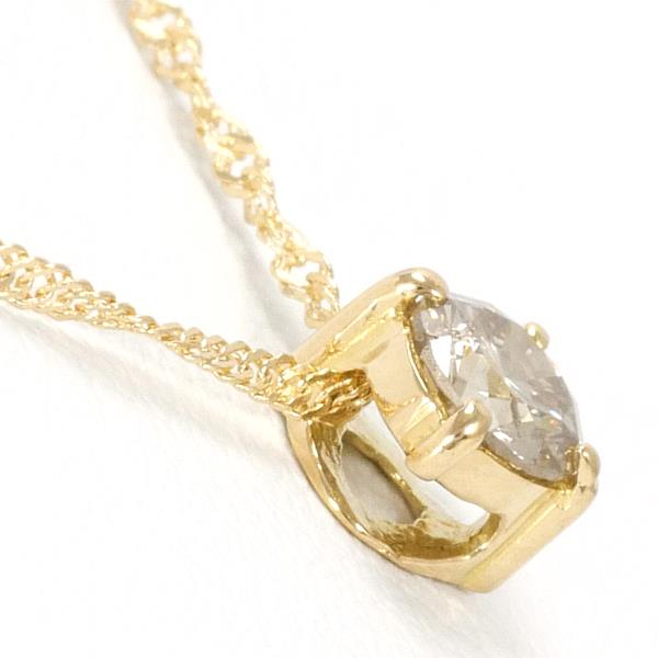 K18 Yellow Gold Necklace with Brown Diamond