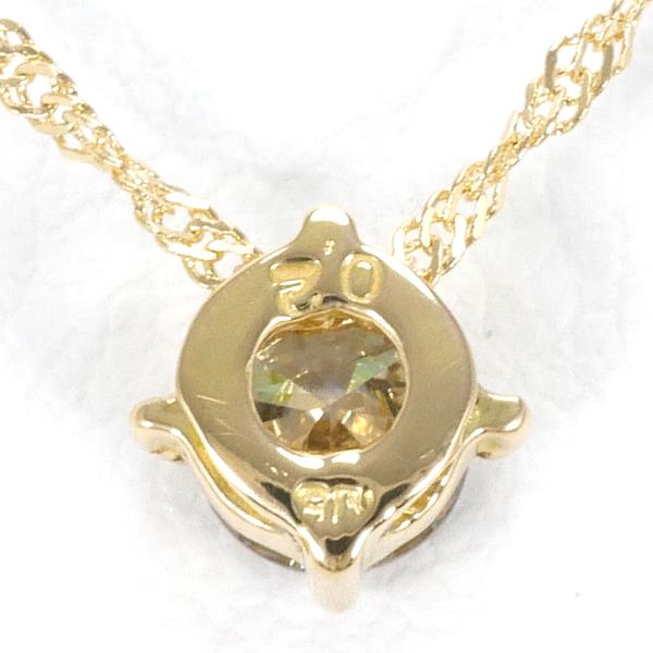 K18 Yellow Gold Necklace with Brown Diamond