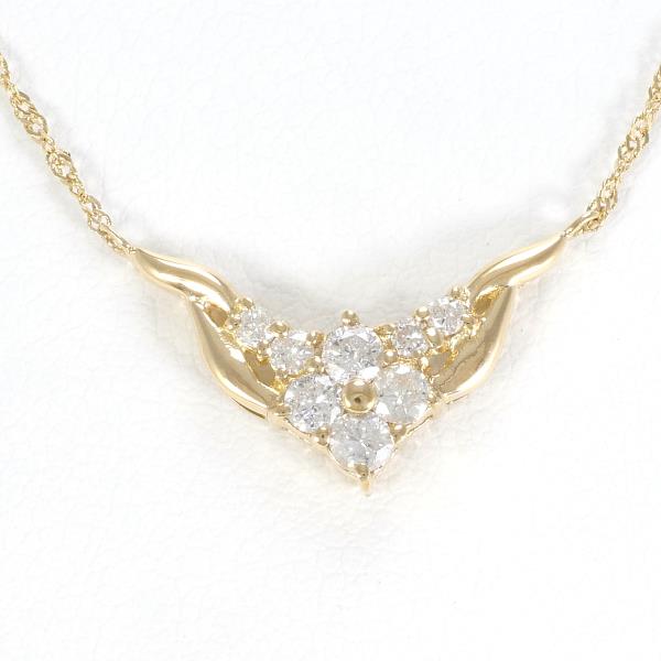 K18 Yellow Gold Diamond Necklace 0.30ct in Excellent Condition