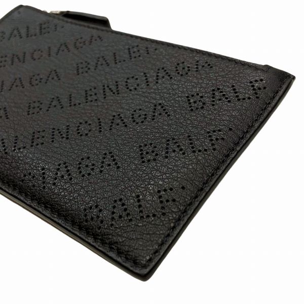 Balenciaga Leather Logo Punching Long Wallet Coin Case in Great Condition