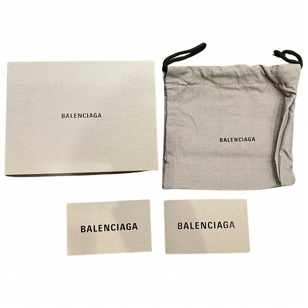 Balenciaga Leather Logo Punching Long Wallet Coin Case in Great Condition