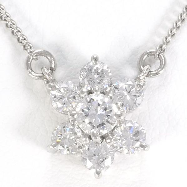 PT999 PT850 Platinum Diamond Necklace 0.89ct in Pristine Condition