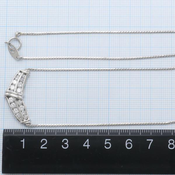 PT900 Platinum PT850 Necklace with 1.00ct Diamond in Excellent Condition