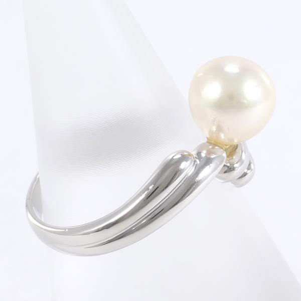 PT900 Platinum Pearl Ring in Excellent Condition