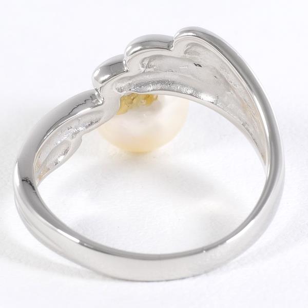 PT900 Platinum Pearl Ring in Excellent Condition