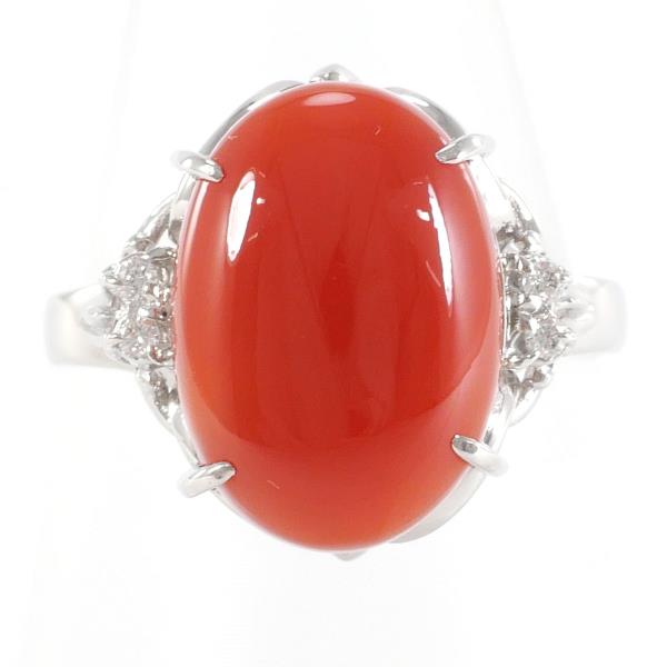 Platinum Coral Ring Pm900 PT900 Size 11