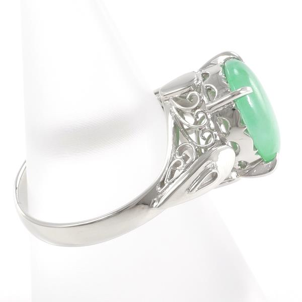 PT900 Platinum Jade Ring Size 11 in Excellent Condition