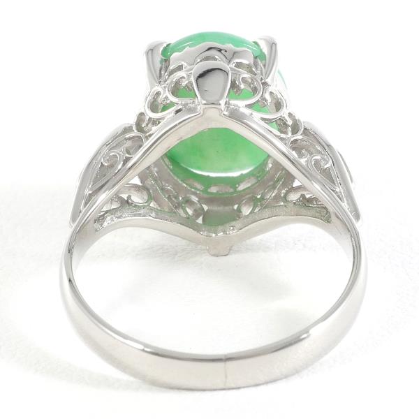 PT900 Platinum Jade Ring Size 11 in Excellent Condition