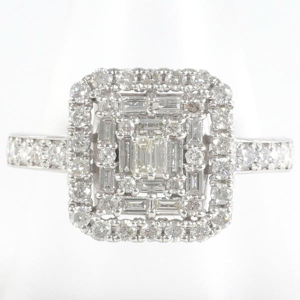 PT900 Platinum Diamond Ring 16.5