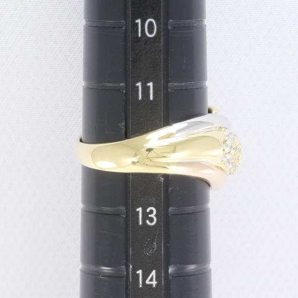 PT900 Platinum K18 Yellow Pink Gold Diamond Ring in Pristine Condition