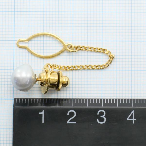 K18 Yellow Gold Pearl Pin Brooch