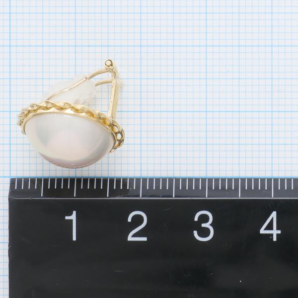 K18 Yellow Gold Mabe Pearl Earring