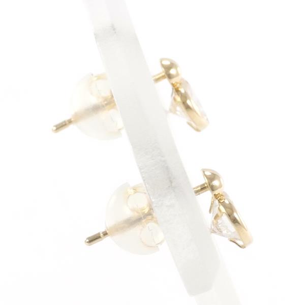 K18 Yellow Gold Zirconia Earrings in Excellent Condition