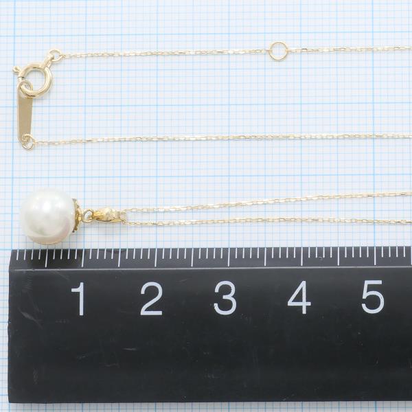 K18 Yellow Gold Pearl Necklace in Excellent Condition