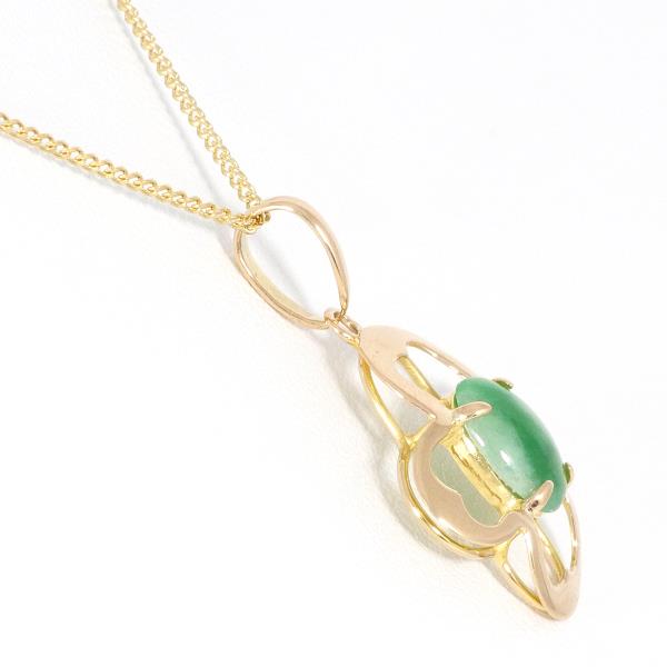 18K Yellow Gold Jade Necklace