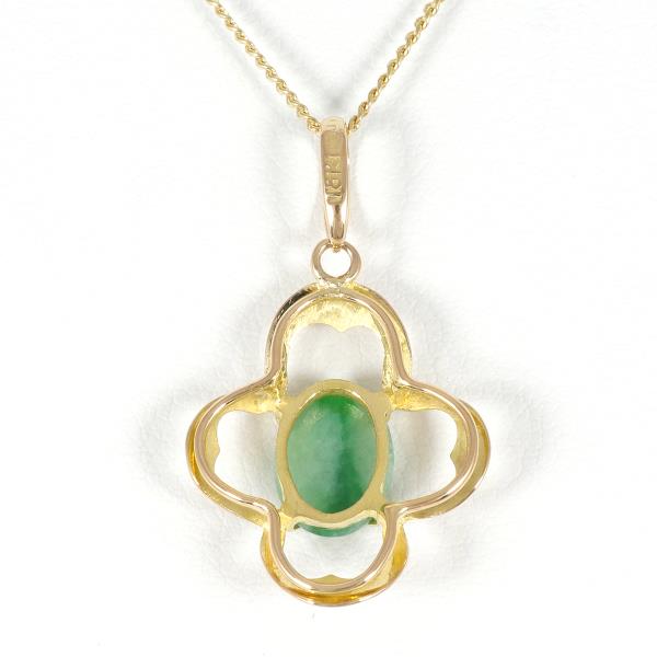 18K Yellow Gold Jade Necklace