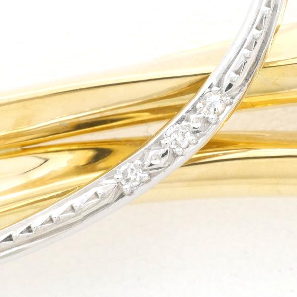 K18 Yellow Gold White Gold Diamond Brooch Pendant Top