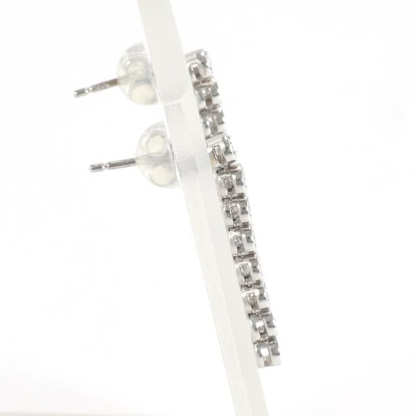 K18 White Gold Diamond Earrings 0.10ct in Excellent Condition