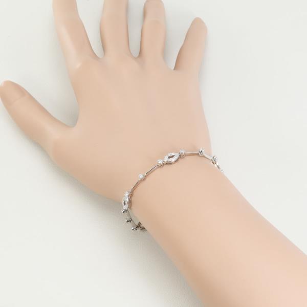 K18 White Gold Diamond Bracelet 17.5cm