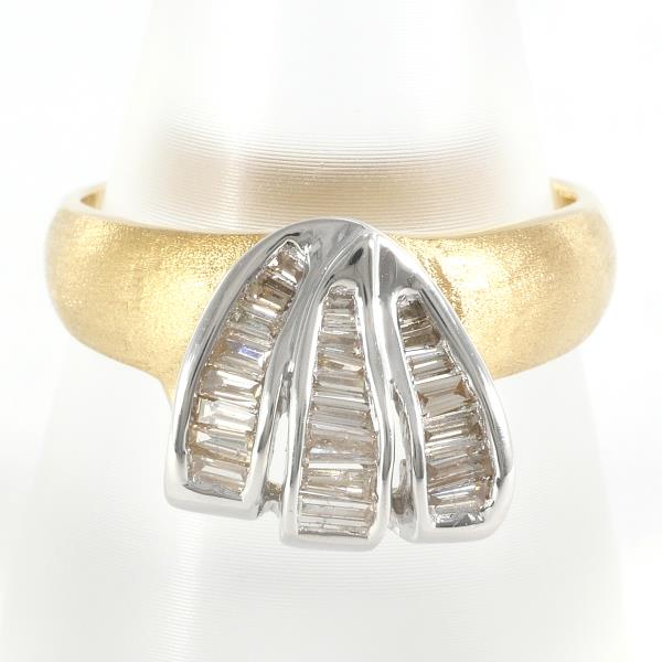 K18 Yellow White Gold Diamond Ring 17