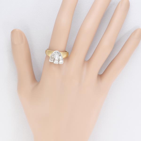 K18 Yellow White Gold Diamond Ring 17