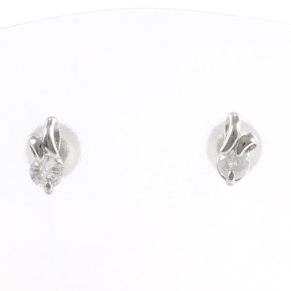 K14 White Gold Diamond Earrings in Excellent Condition