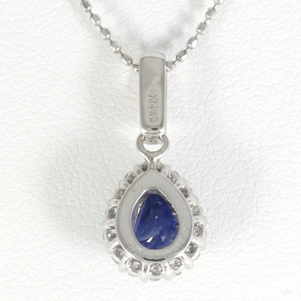 K14 White Gold Sapphire Necklace in Excellent Condition