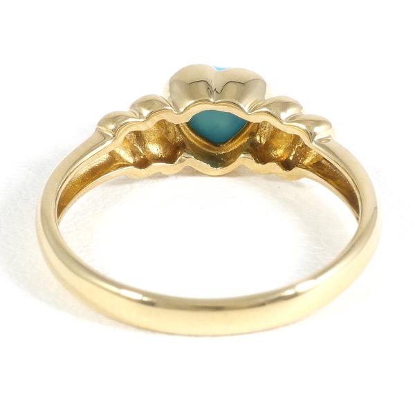 Star Jewelry K18YG Turquoise Ring Size 8 in Excellent Condition