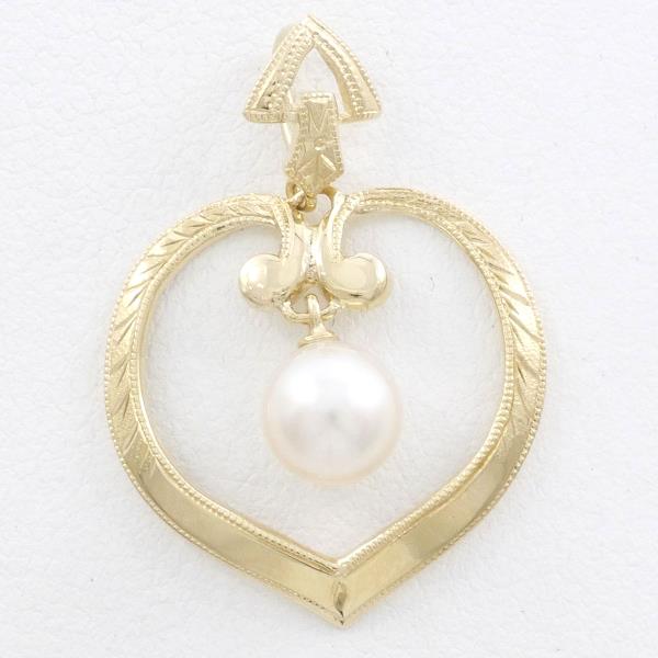 Mikimoto K14YG Pearl Pendant Top in Excellent Condition