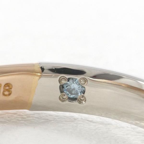 PT950 K18PG Blue Diamond Ring in Excellent Condition