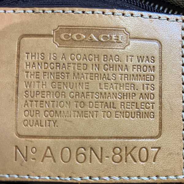 Coach Signature Canvas Leather Tote Bag in Good Condition