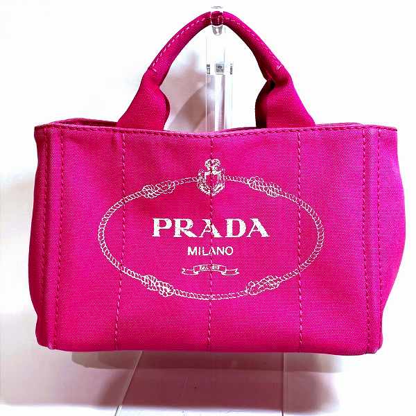 Prada Canapa Canvas Tote Bag B2439G in Good Condition